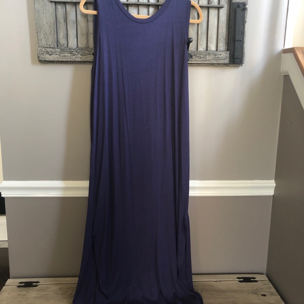 White Birch Blue Maxi Dress